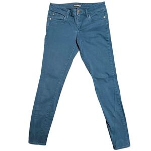 EXPRESS Skinny Jeans Womens Mid-Rise Skinny Jeans Teal Blue Size 4